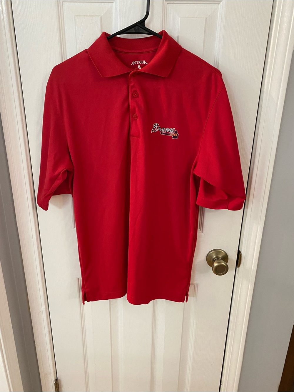 Atlanta Braves‎ Antigua Performance Polo Shirt Red Men's Small MLB